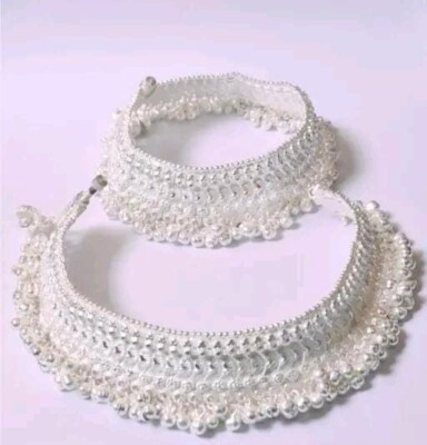 Heavy Silver Polish Bridal Loud Sound Ghungroo Rajasthani Silver Payal/  Anklets