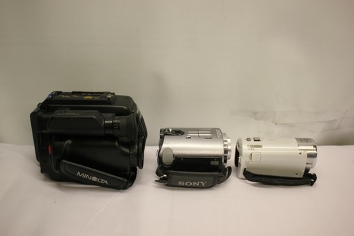 Lot De 3 X Vidéo Caméras Panasonic HDC-SD90 sony Minolta Assortiment Rechange & - Photo 4/7