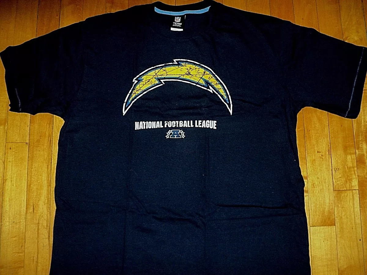 Vintage SAN DIEGO CHARGERS 90s NEW Distressed Style Lightning T Shirt Size XL