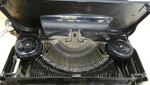 Vintage Corona Standard Black Portable Typewriter w/ Case # IC44039 ! - Bild 5 von 11