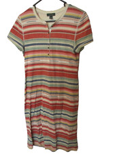 Ralph Lauren Striped southwest print tee shirt dress M