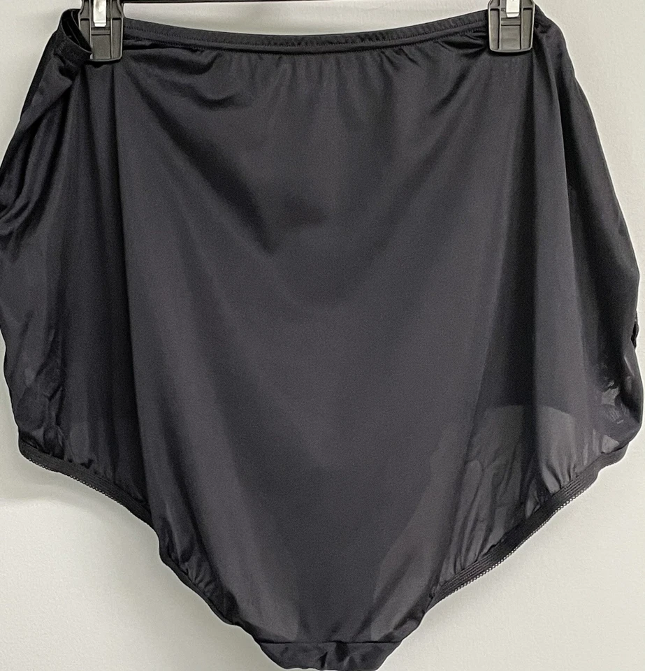 Bragas Vanity Fair Perfectly Yours negras satinadas abuela 13001 encaje Sissy 3XL Foto 2 de 3