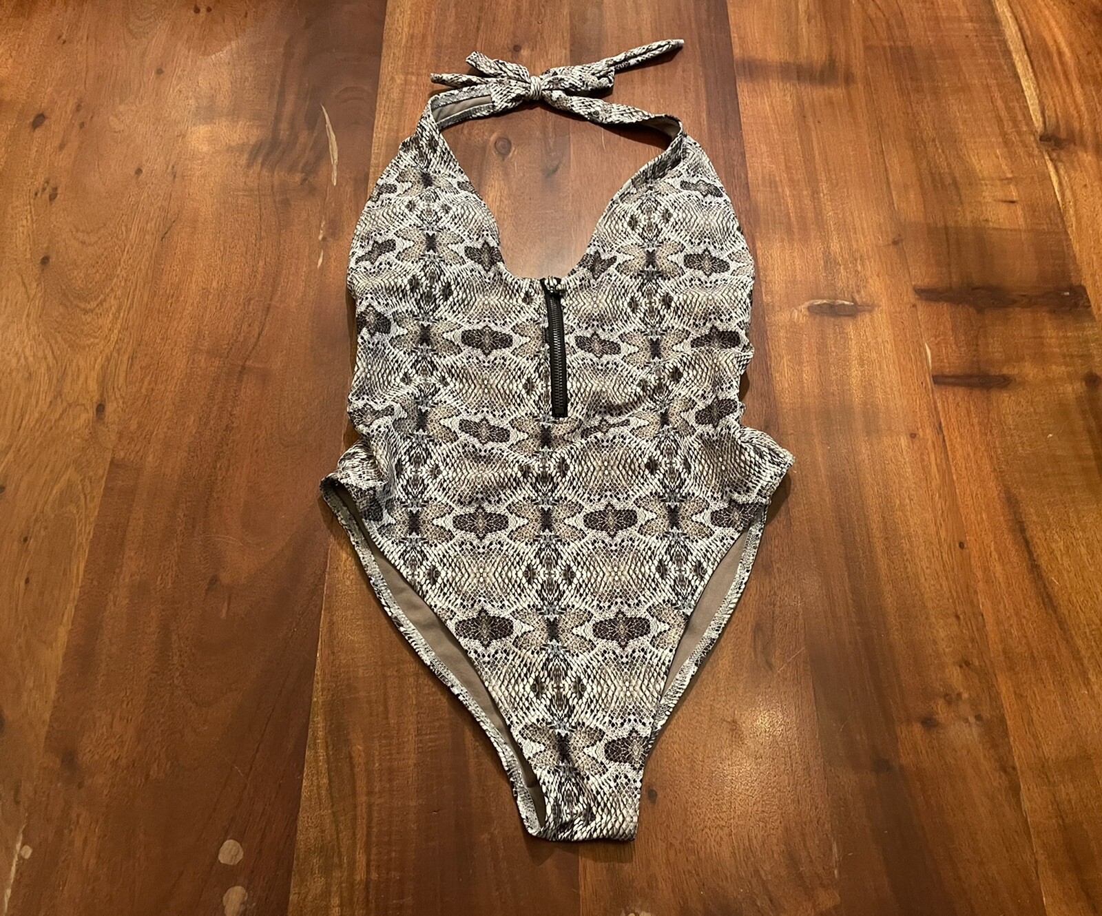 Rachel Roy Boho Python Front Zip One Piece Bathin… - image 2