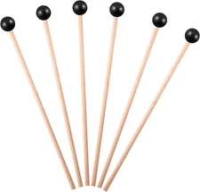 6 Pcs Glockenspiel Mallets, Xylophone Mallets Rubber Bell Mallets Percussion wit