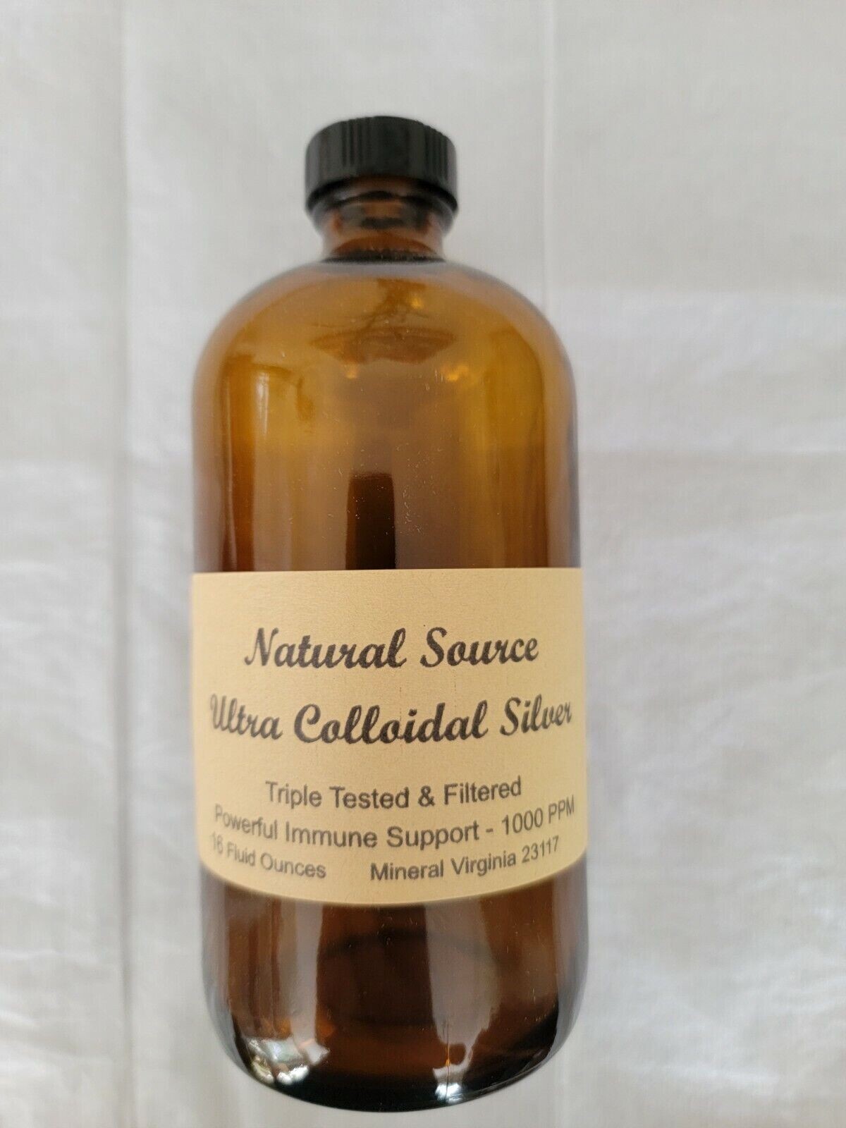 - Natural Source Ultra Colloidal Silver 1000 Ppm - 16 Oz Glass Bottles