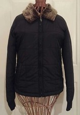 Vans Women's Black Quilted Light Puffer Jacket, Size S/small
