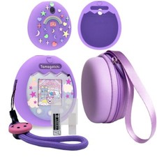 Hard Carrying Case and Silicone Cover Compatible with Tamagotchi Pix Interact...