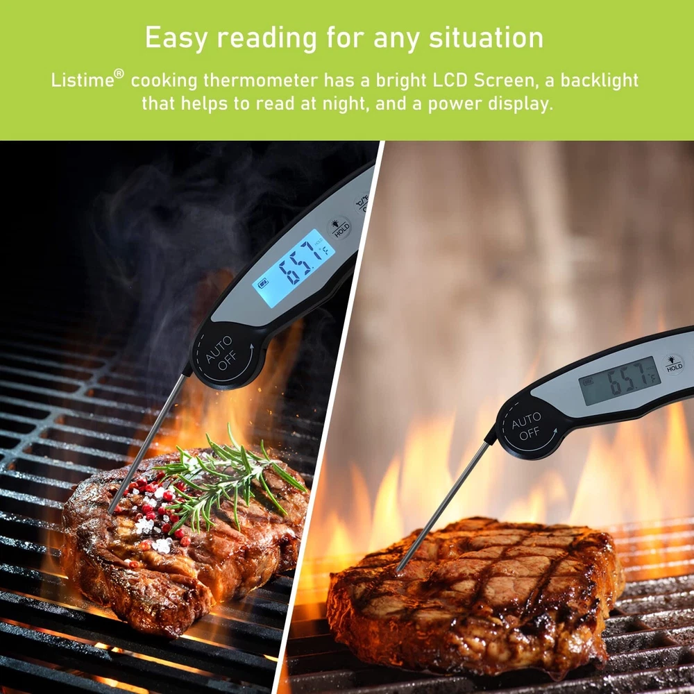 Meat Thermometer for Grill,Cooking BBQ.Waterproof Instant Read Food Thermometer