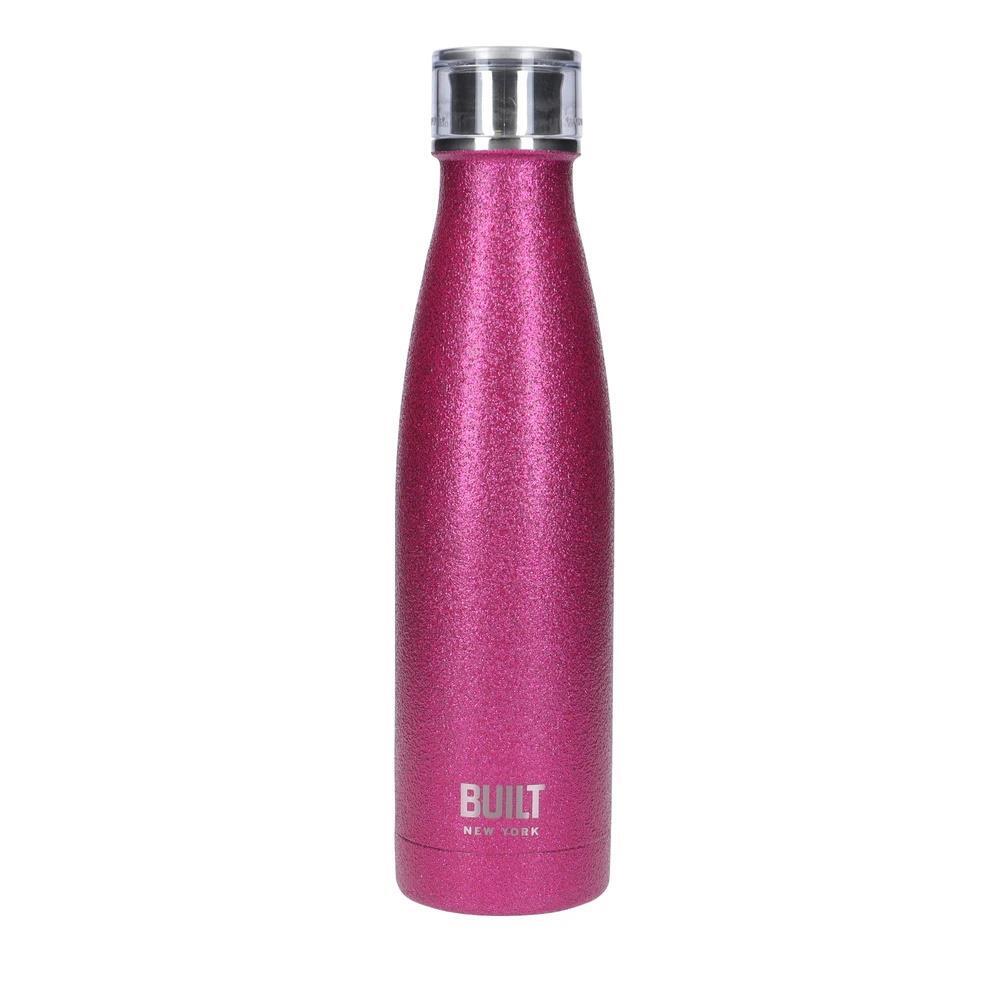 Insulated Water Bottle Stainless Steel 500ml Thermal Pink Glitter Gift For Her