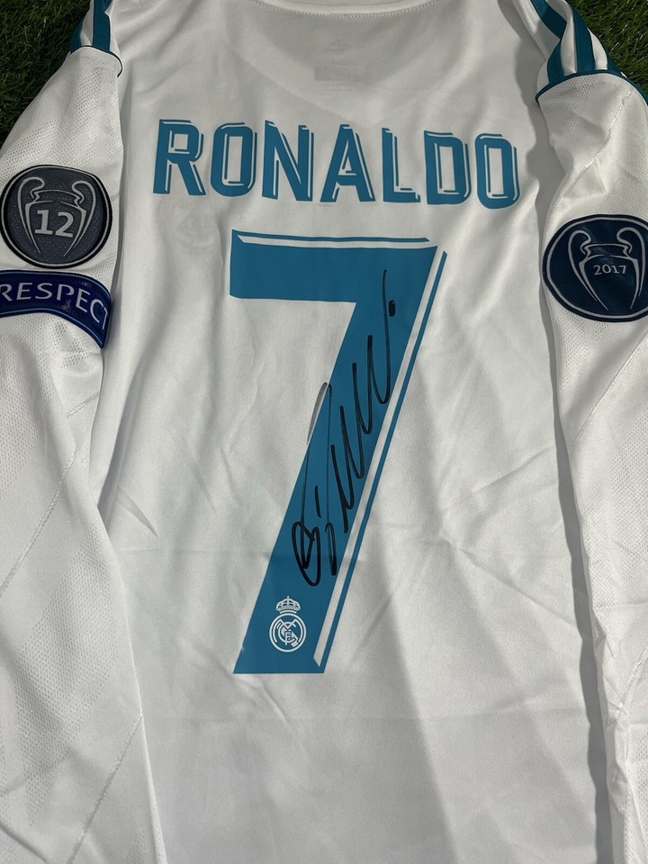 Cristiano Ronaldo Hand Signed Real Madrid UCL Final Shirt With C.O.A eBay