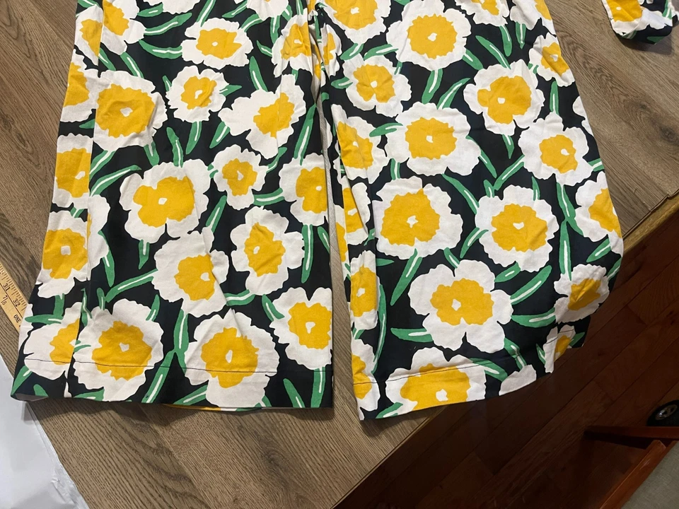 Jersey Diane von Furstenberg, Para Mujer Plus 3X, Blanco Amarillo, Floral, Cintura Corbata Foto 3 de 4