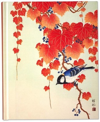 Notizbuch großer Vogel und roter Efeu