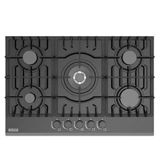 Empava 30" 5 Italy Sabaf Sealed Burners Gas Stove Cooktop Black Tempered Glass