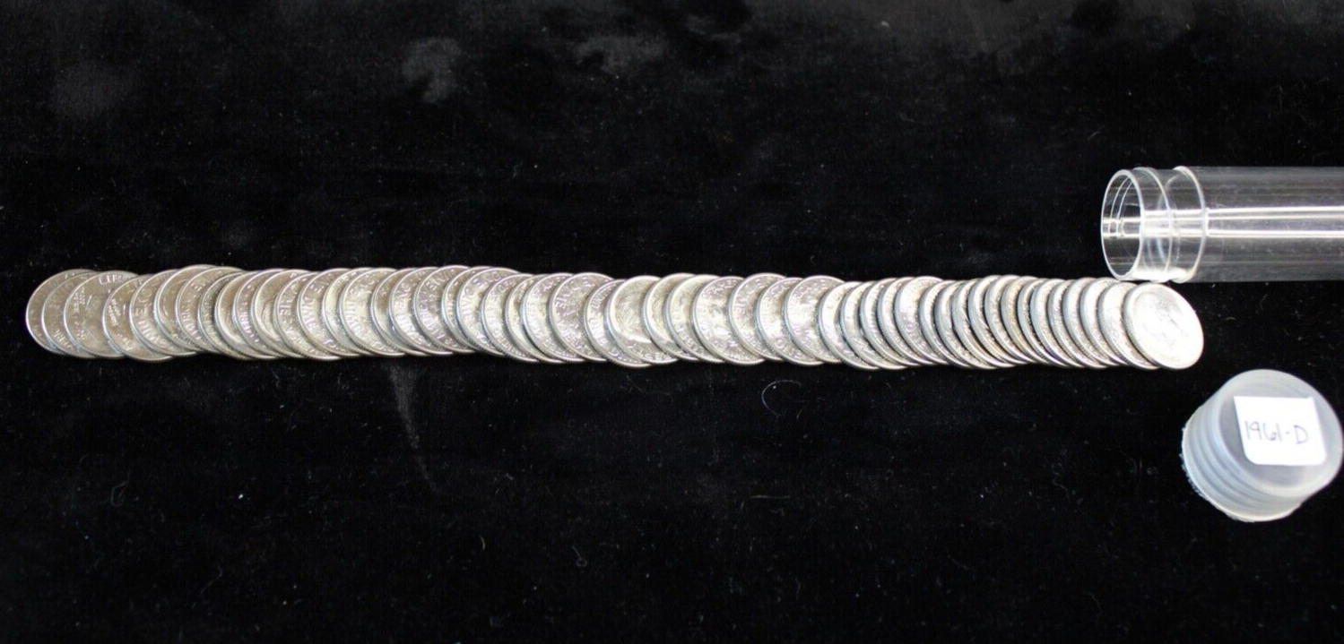 1961-d-silver-roosevelt-dime-10c-roll-bu-roll-of-50-coins-ebay