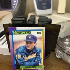 Chuck Crim 1990 Topps #768 Milwaukee Brewers  Baseball Card