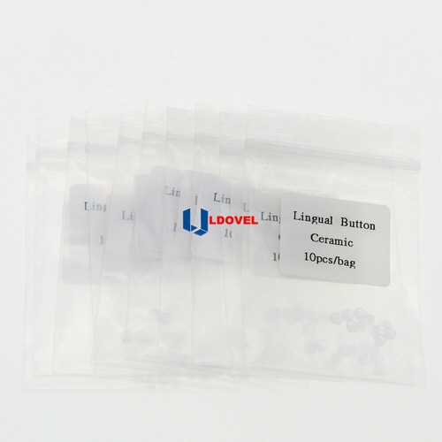 100pcs Clear 10Pcs/Pack Dental Ortho Ceramic Lingual Button Bondable Round Base - Picture 8 of 8