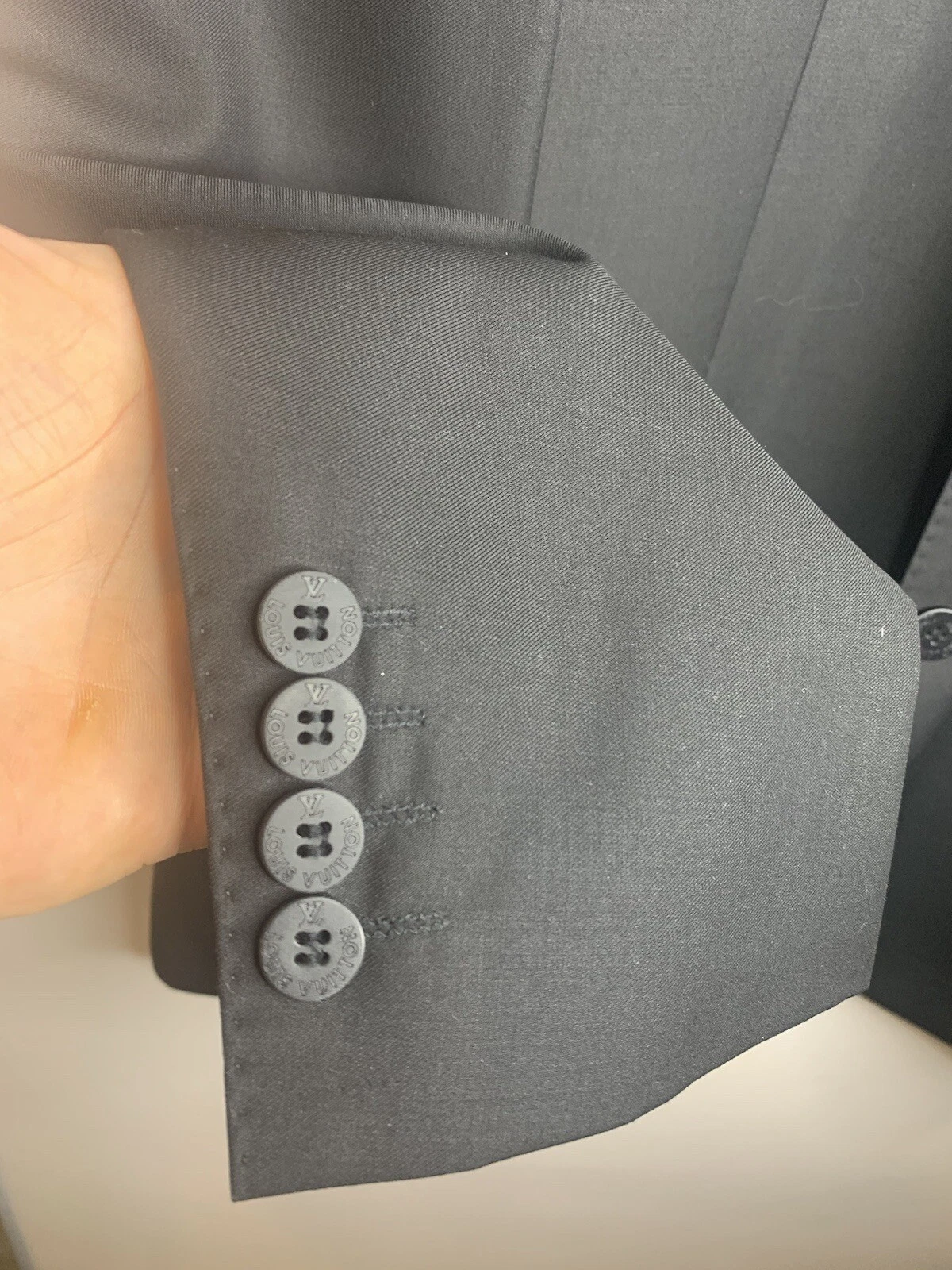 LOUIS VUITTON（LV） Giacca blazer uomo Louis Vuitton lana nera taglia 54 autentico designer
