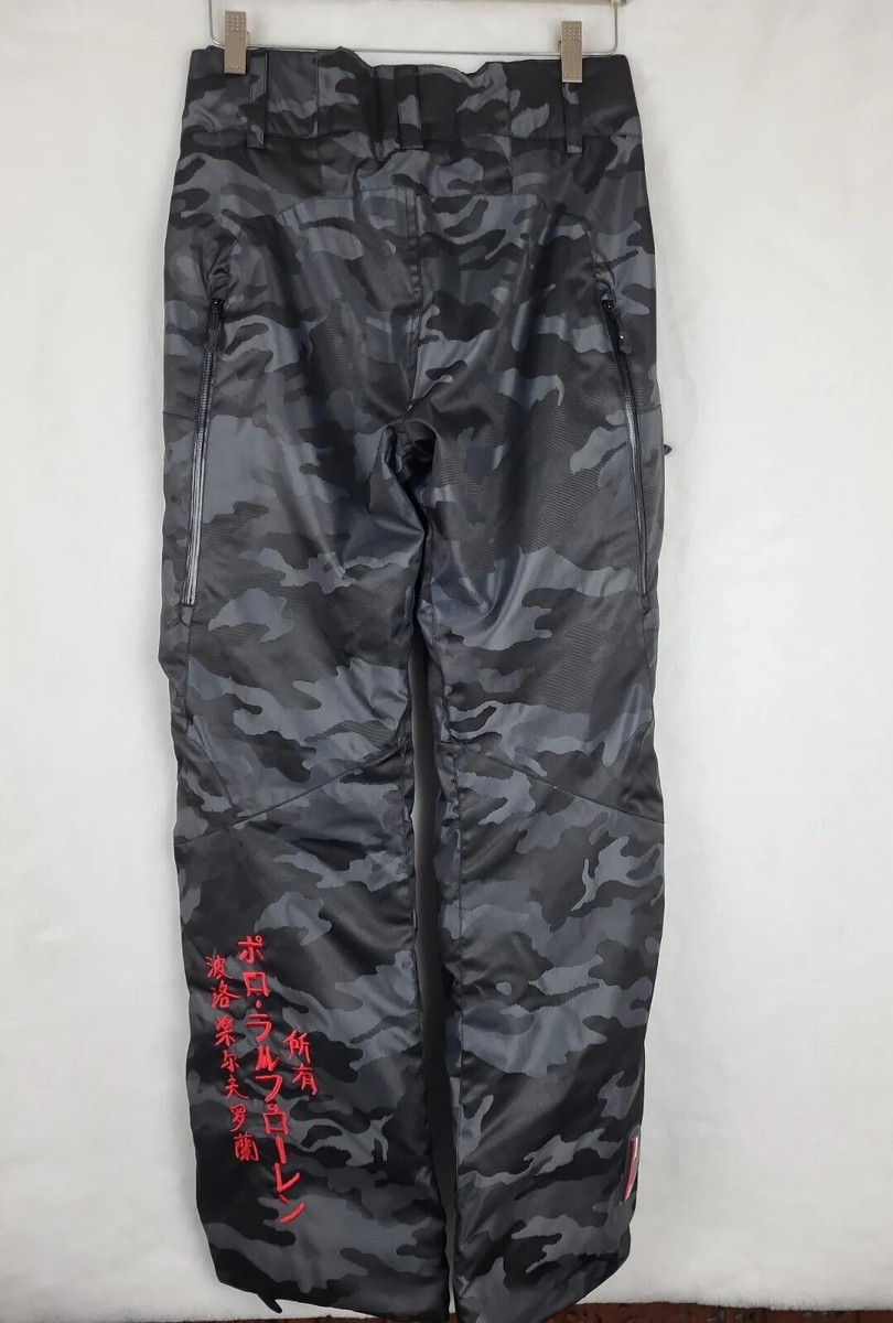 RLX Ralph Lauren Women's Black Camo Snowboard Ski Pants Recco Size