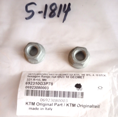 KTM NOS Hexagon Flange Nut 06923080003 Qty. 2 (S-1814) | eBay