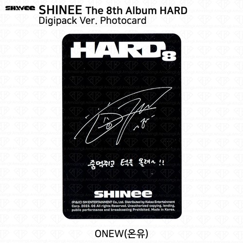 SHINee The 8th Album HARD Smini Digipack Ver Photocard Onew Key Minho Taemin - Picture 23 of 41