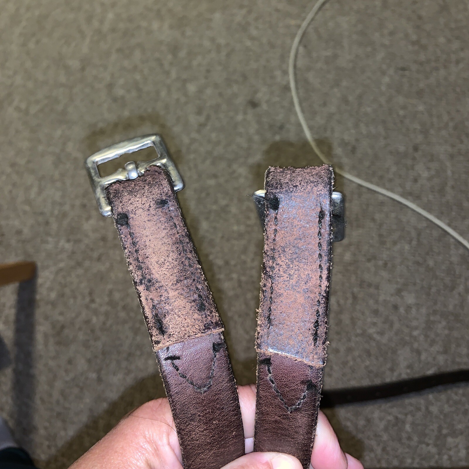 English Stirrup Leathers Adult Length 60” Dark Brown Used eBay