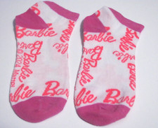 NWOT SZ 9-11 BARBIE THEMED LOW-CUT WOMEN'S SOCKS-PINK PRINT "BARBIE"