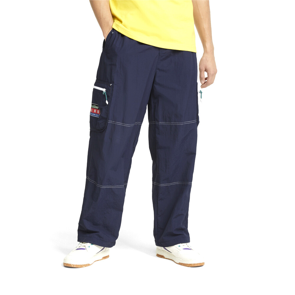Puma B.G X Lightweight Cargo Pants Mens Blue Casual Athletic Bottoms 53406184