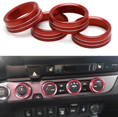 Blue AC & 2WD/4WD Switch Knob Ring Covers – For 2016-2023 Toyota Tacoma – IJDMTOY