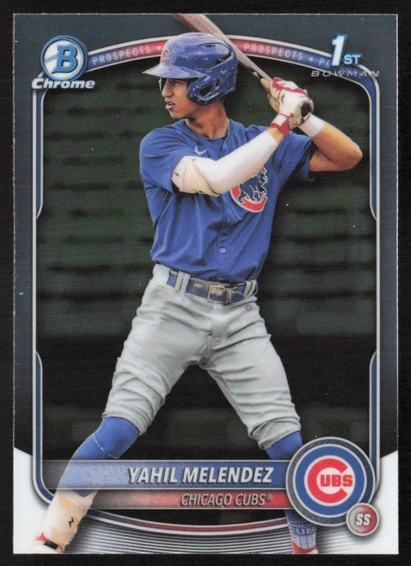 2025 Bowman Chrome Prospects Yahil Melendez #BCP-222 GS1-2