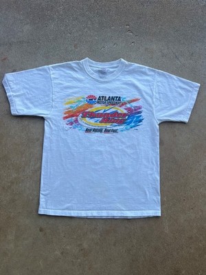 Vintage NASCAR Atlanta Motor Speedway Thunder Ring White T-Shirt L C4