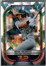 2021 Bowman #BTP-32 Sean Murphy Scouts Top 100 Atomic Refractor #/150