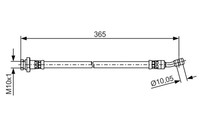 Bremsschlauch Bosch 1 987 481 499 FüR Hyundai Tucson KIA JM Sportage 10,2Mm SUV