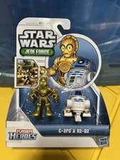 New 2010 Hasbro STAR WARS Playskool Heroes JEDI FORCE Figures R2-D2 & C-3PO 