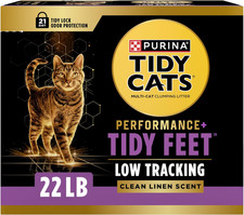 Performance plus Tidy Feet Cat Litter, Scented Low Tracking Clumping Multi-Cat O