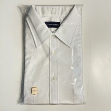 Vintage Van Heusen Men's White Short Sleeve Dress Shirt Size 16.5