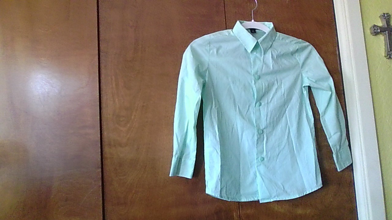 GEORGE LITTLE BOYS SIZE 6 Teal Long Slv Button Up Collared Shirt *Flawed image 8