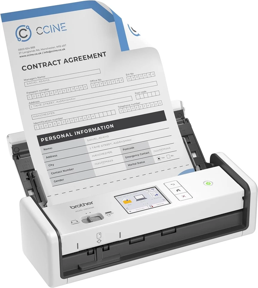 Brother ADS-1800W - Wireless Scanner - Compact and Portable - Image 3 of 4
