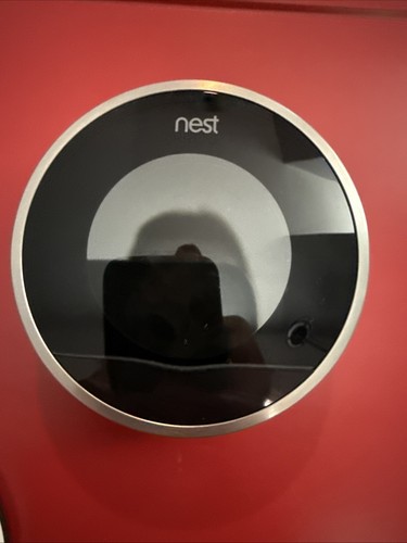 Google Nest 1st Gen Learning Silver Programmable Thermostat, working condition