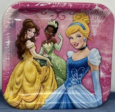 DISNEY PRINCESS DREAM PARTY 8 LUNCH PAPER PLATES---9" X 9"----  PARTY