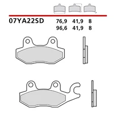 BREMBO BRAKE PAD KIT POST. MOUNT ON KAWASAKI Z NINJA ABS 300 15-16-COD.07Y