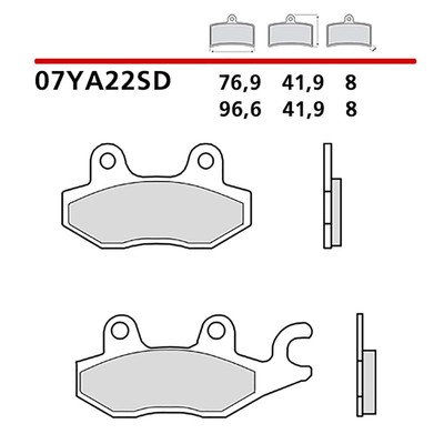 BREMBO BREMSBELAGSATZ POST. MONTIERT AUF KAWASAKI Z NINJA ABS 300 15-16-COD.07Y