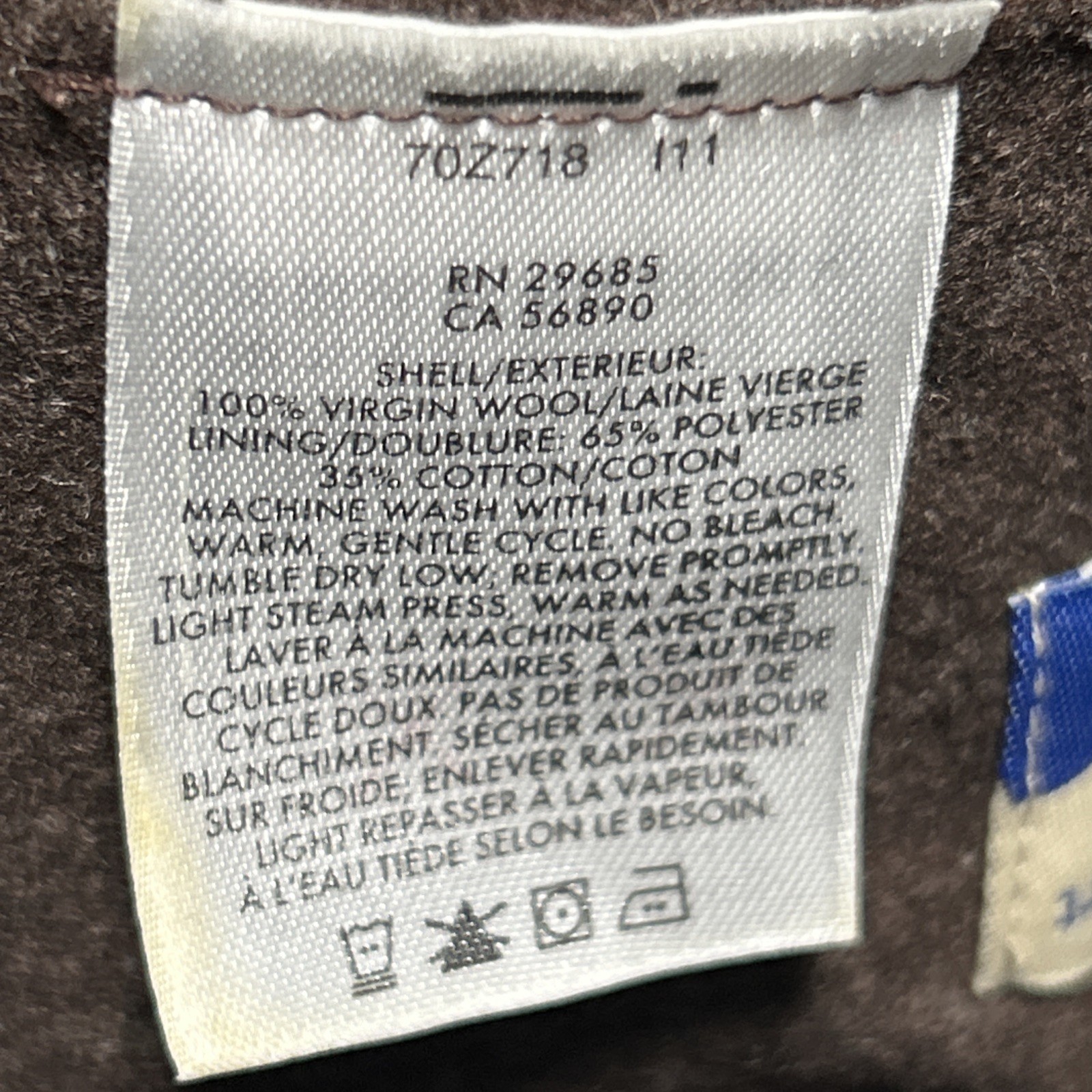 Vintage Pendleton Board Shirt Jac Mens Large Long Brown Wool Loop Long Sleeve