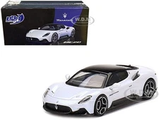 MASERATI MC20 BIANCO AUDACE WHITE 1/64 DIECAST MODEL BY BBR MODELS BBRDIE6401