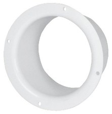 100/125/150mm Diameter White Plastic Ventilation Ducting Pipe Wall Plate Spigot