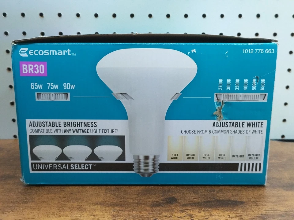 6Pack Ecosmart Br30 Universal Select Flood Light Bulbs 65w/75w/90w Adjustable - Image 2 of 4