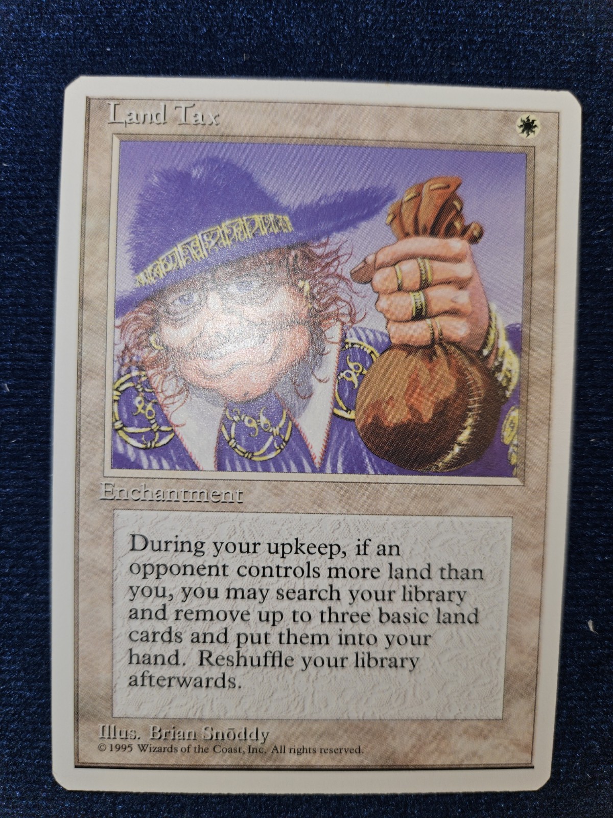 1995 MTG White Border 4th Ed Legends LAND TAX  cond played