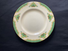 WOODS IVORY WARE ART DECO SUPPER PLATE