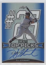 2015 Leaf Metal Draft Top Picks Blue Prismatic /25 DJ Stewart #TP-DJS Auto