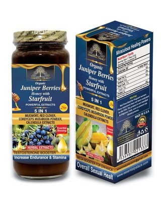 24# Juniper Berries Honey With Starfruit Powerful Extracts 5 IN1 By E.S.P