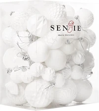 Christmas Ball Ornaments Set Assorted Shatterproof Ornaments 63 PCS Shaped Style